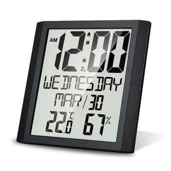 Date Digital Display Alarm Bedroom Calendar Home Wall Clock Big Screen Modern Design Humidity Decoration Temperature Living Room
Date Digital Display Alarm Bedroom Calendar Home Wall Clock Big Screen Modern Design Humidity Decoration Temperature Living Room