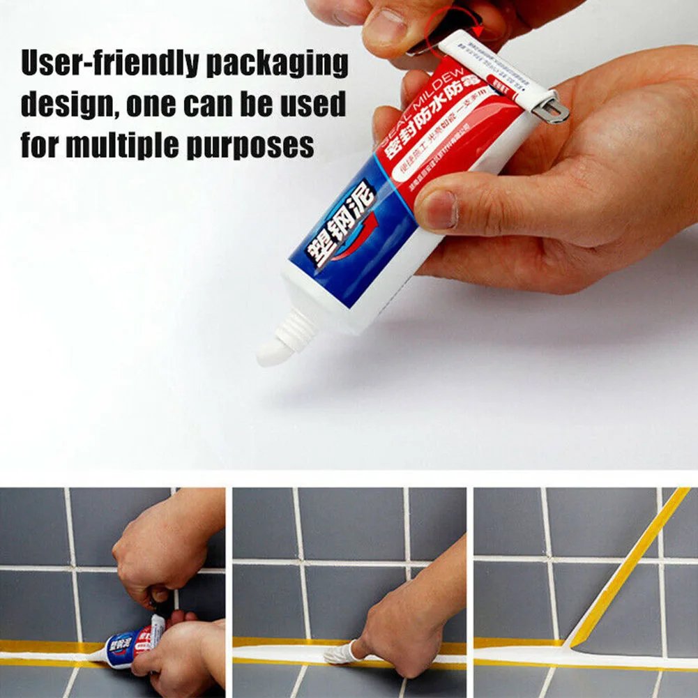 90ml Squeeze Tile Filler Kitchen Waterproof Bathroom Gaps Repair Agent Mildewproof Wall Sealant Paste Glue Home Porcelain
90ml Squeeze Tile Filler Kitchen Waterproof Bathroom Gaps Repair Agent Mildewproof Wall Sealant Paste Glue Home Porcelain