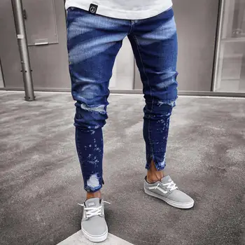 Mens Fashion Dye Skinny Stretch Jeans Distressed Ripped Jeans Freyed Denim Trousers Cool Streetwear Pants
Mens Fashion Dye Skinny Stretch Jeans Distressed Ripped Jeans Freyed Denim Trousers Cool Streetwear Pants