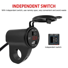 New 2.4A Car USB with Power Off Switch Upgrade Motorcycle Aluminum Alloy Waterproof Mobile Phone Charger Digital Display Voltage
New 2.4A Car USB with Power Off Switch Upgrade Motorcycle Aluminum Alloy Waterproof Mobile Phone Charger Digital Display Voltage
