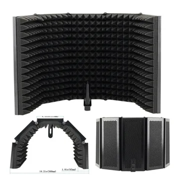 3/5 Plate Foldable Recording Microphone Wind Screen Board Sound-absorbing Cover Isolation Shield Acoustic Foam Soundproof Panel
3/5 Plate Foldable Recording Microphone Wind Screen Board Sound-absorbing Cover Isolation Shield Acoustic Foam Soundproof Panel