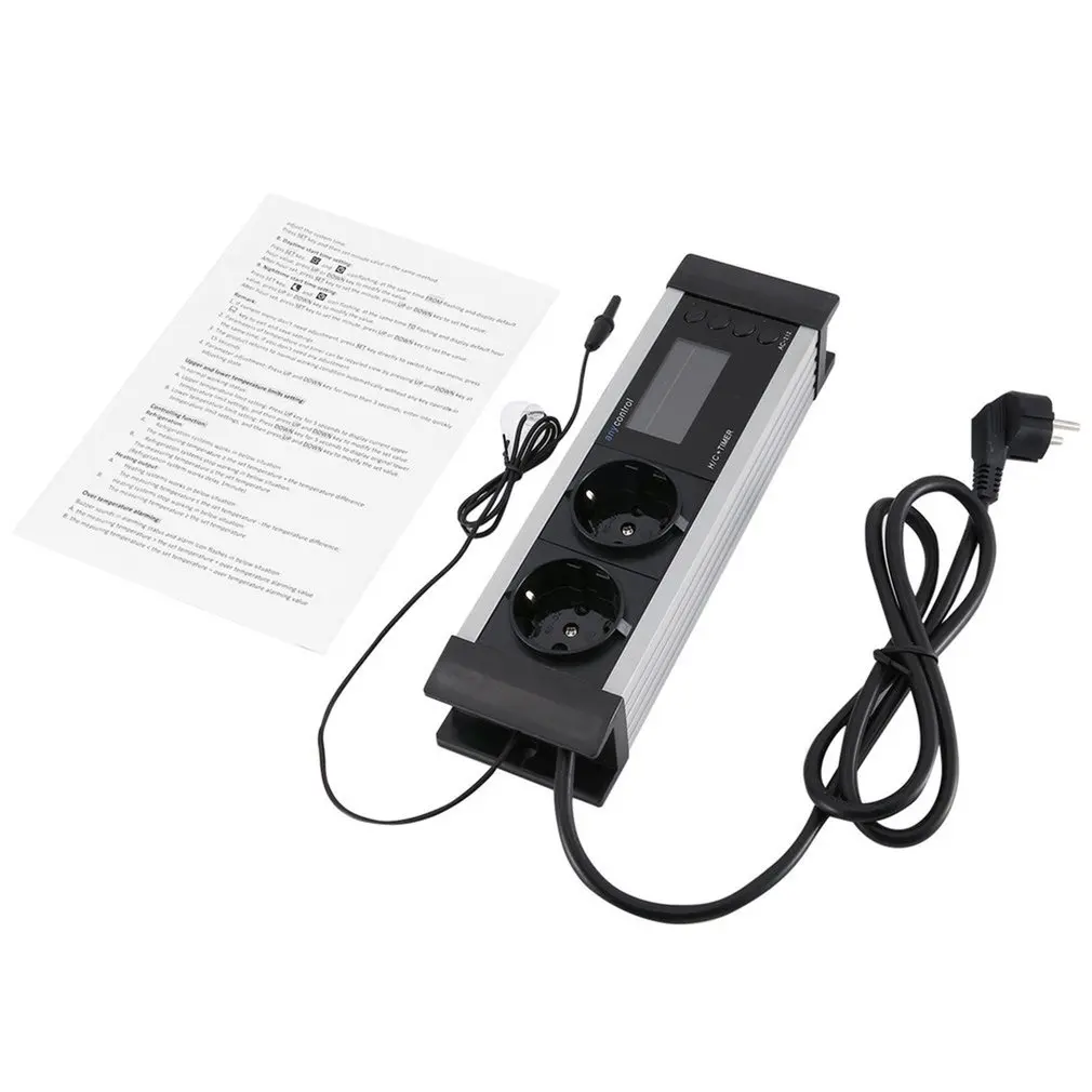 Pet Timing Socket 10A LCD Display Reptile Snake Aquarium Digital Day/Night Timer Thermostat Temperature Controller
Pet Timing Socket 10A LCD Display Reptile Snake Aquarium Digital Day/Night Timer Thermostat Temperature Controller