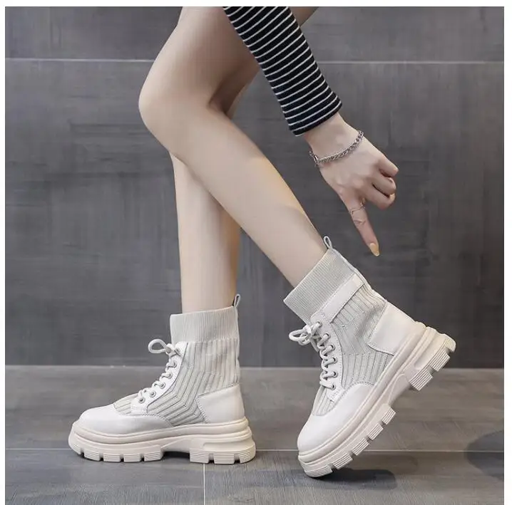 

Internal increased Martin single boots women's shoes 2023 autumn and winter new thin boots thick end plus velvet short boots