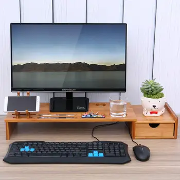 Computer display increase bamboo rack solid wood high shelf office desktop screen height base bracket
Computer display increase bamboo rack solid wood high shelf office desktop screen height base bracket