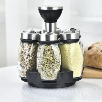 Kitchen Seasoning Jar Multipurpose 360 Degrees Rotating Seasoning Jar Set High Quality Enlarge The Base 6 Packs Seasoning Box
Kitchen Seasoning Jar Multipurpose 360 Degrees Rotating Seasoning Jar Set High Quality Enlarge The Base 6 Packs Seasoning Box