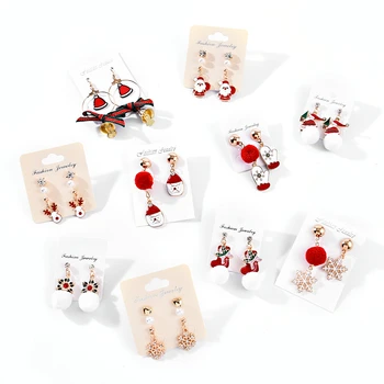 Christmas Earrings Cute Tree Bell Snowflake Ear Cuff Drop Dangle Earring Xmas Decor aretes de mujer modernos 2019
Christmas Earrings Cute Tree Bell Snowflake Ear Cuff Drop Dangle Earring Xmas Decor aretes de mujer modernos 2019