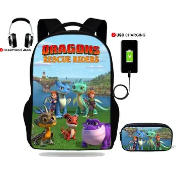 Student School Bag Anime Laptop Backpack for Boy Girl Daypack with USB Charging Port Dragon rescue riders Travel bag With Penci
Student School Bag Anime Laptop Backpack for Boy Girl Daypack with USB Charging Port Dragon rescue riders Travel bag With Penci