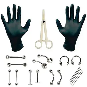 Hot 20Pcs/set Piercing Jewelry Needles Tool Kit Set Belly Tongue Eyebrow Nipple Lip Eyebrow Nose Lip Tongue Tattoo Tool kit
Hot 20Pcs/set Piercing Jewelry Needles Tool Kit Set Belly Tongue Eyebrow Nipple Lip Eyebrow Nose Lip Tongue Tattoo Tool kit