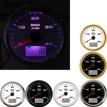 85mm Tacho Gauge Car Boat Tacho Meter with LCD Hourmeter 4000 RPM Boat Tachometer 12V/24V Backlight Speed Ratio 1-300 Tachometer
85mm Tacho Gauge Car Boat Tacho Meter with LCD Hourmeter 4000 RPM Boat Tachometer 12V/24V Backlight Speed Ratio 1-300 Tachometer