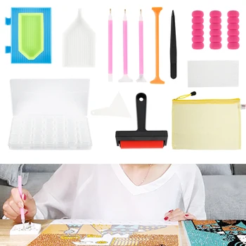 5D Diamond Painting Kits and Accessories with Diamond Painting Fix Tools and 2 Pack 28 grids Diamond Storage Boxes
5D Diamond Painting Kits and Accessories with Diamond Painting Fix Tools and 2 Pack 28 grids Diamond Storage Boxes