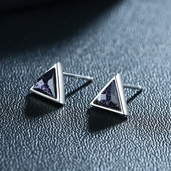 New Arrival Triangle Stud Earrings Blue Sandstone Pave Setting Geometric Earring for Unisex Jewelry
New Arrival Triangle Stud Earrings Blue Sandstone Pave Setting Geometric Earring for Unisex Jewelry