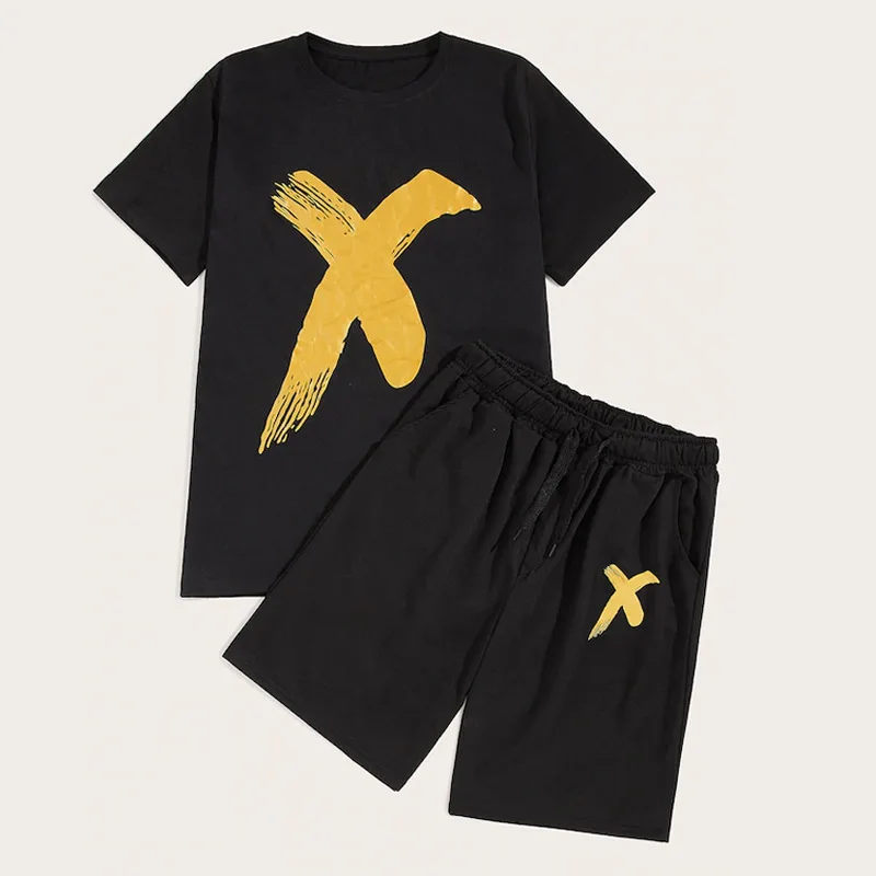 New Style Men-Style Contrast Color Cool Fork Fork Printed Thin Set Teenager Casual Loose-Fit Two Piece Set
New Style Men-Style Contrast Color Cool Fork Fork Printed Thin Set Teenager Casual Loose-Fit Two Piece Set
