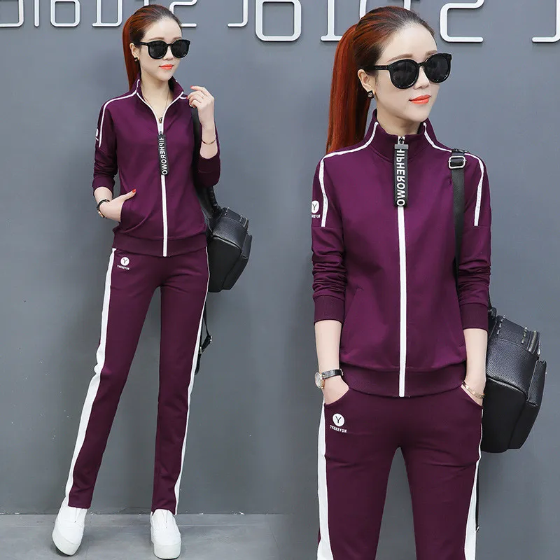Spring Women Sport Suit Letter Printing Zip Up Jacket Sweatshirt+pant Running Jogger Fitness Leisure Set Sportswear Tracksuit
Spring Women Sport Suit Letter Printing Zip Up Jacket Sweatshirt+pant Running Jogger Fitness Leisure Set Sportswear Tracksuit