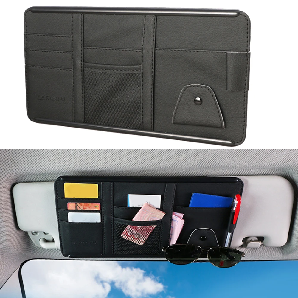 Car Sun Visor Organizer Multifunction In-Car Pouch Pocket Card Holder Storage Bag Automobiles Interior Tidying Accessories
Car Sun Visor Organizer Multifunction In-Car Pouch Pocket Card Holder Storage Bag Automobiles Interior Tidying Accessories