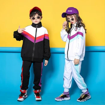 1 set Ballroom Cool Hip Hop Clothing Outfits Tops Jacket Jogger Pants for Girls Kids Jazz Dance Costume Clothes Wear
1 set Ballroom Cool Hip Hop Clothing Outfits Tops Jacket Jogger Pants for Girls Kids Jazz Dance Costume Clothes Wear