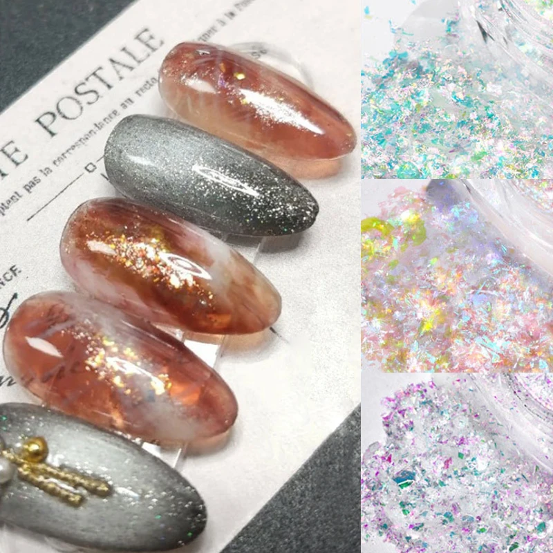 1Box Holographic Nail Art Glitter Powder Flakes Sparkly 3D Colorful Sequins Spangles Pigment Polish Manicure Decorations
1Box Holographic Nail Art Glitter Powder Flakes Sparkly 3D Colorful Sequins Spangles Pigment Polish Manicure Decorations