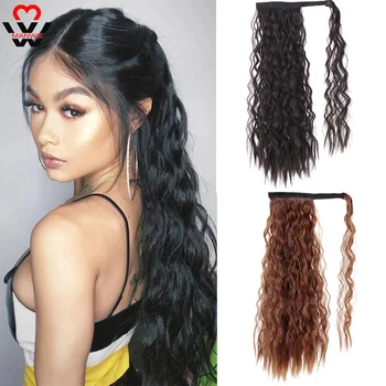 MANWEI 24''Long curls Drawstring Ponytail Clip In Synthetic Hair Extension Extensions Wrap on Hair Temperature Fiber
MANWEI 24''Long curls Drawstring Ponytail Clip In Synthetic Hair Extension Extensions Wrap on Hair Temperature Fiber