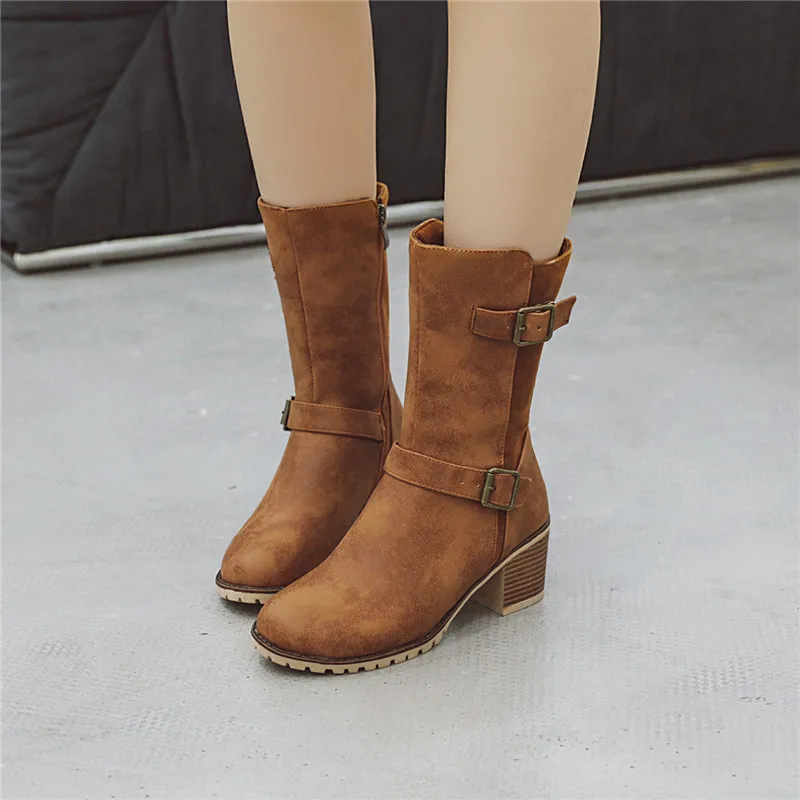 2019 New Autumn Winter Buckle Strap Ankle Boots Block Chunky High Heels Black Brown Yellow Womens Shoes Bootie Footwear
2019 New Autumn Winter Buckle Strap Ankle Boots Block Chunky High Heels Black Brown Yellow Womens Shoes Bootie Footwear