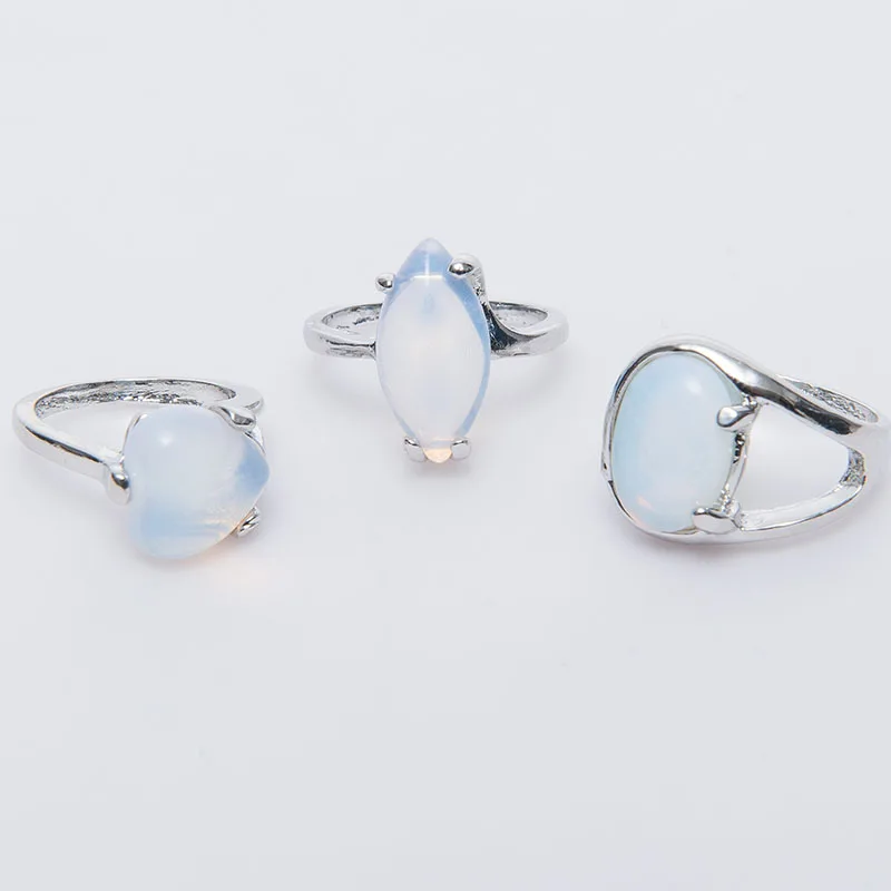 Natural Opal Stone Neutral Plating Imitation White Gold Ring Set With Moonstone Simple Shape Multi-style Love Stone
Natural Opal Stone Neutral Plating Imitation White Gold Ring Set With Moonstone Simple Shape Multi-style Love Stone