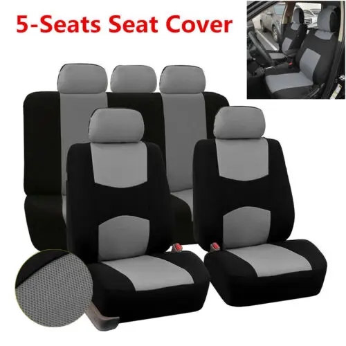 Auto Car Seat Cover 5-Seats Front+Rear Cushion Sedan SUV Mesh Polyester Gray Set
Auto Car Seat Cover 5-Seats Front+Rear Cushion Sedan SUV Mesh Polyester Gray Set