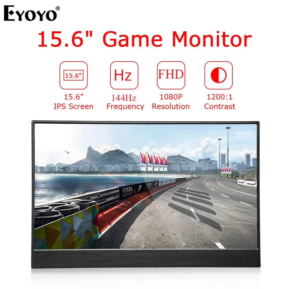 Eyoyo EM15Z 144HZ 15.6" FHD 1920X1080 Portable IPS Gaming Monitor with Type USB-C HDMI Ultra Slim LCD Screen For laptop PC Phone
Eyoyo EM15Z 144HZ 15.6" FHD 1920X1080 Portable IPS Gaming Monitor with Type USB-C HDMI Ultra Slim LCD Screen For laptop PC Phone