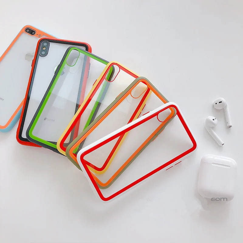 Candy color bumper shockproof case for funda iPhone 7 8 plus 6s 6 Glass backplane transparent back cover for iPhone xr xs max x
Candy color bumper shockproof case for funda iPhone 7 8 plus 6s 6 Glass backplane transparent back cover for iPhone xr xs max x
