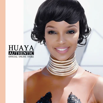 HUAYA Black Short Curly Hair With bangs High Temperature Fiber Synthetic Wig For Black Women Daily Wear Natural Wigs
HUAYA Black Short Curly Hair With bangs High Temperature Fiber Synthetic Wig For Black Women Daily Wear Natural Wigs