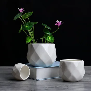 Creative Ceramic Diamond Geometric Flowerpot Simple Succulent Plant Container Green Planters Small Bonsai Pots Home Decoration
Creative Ceramic Diamond Geometric Flowerpot Simple Succulent Plant Container Green Planters Small Bonsai Pots Home Decoration