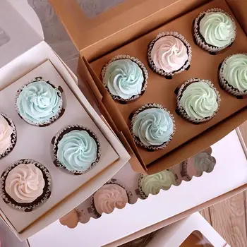 10pcs White Kraft Paper Box with window 1/2/3/4/6/8/12 Hole Cupcake Box Insert Small/Large Cake Packing Box Muffin Cardboard Box
10pcs White Kraft Paper Box with window 1/2/3/4/6/8/12 Hole Cupcake Box Insert Small/Large Cake Packing Box Muffin Cardboard Box
