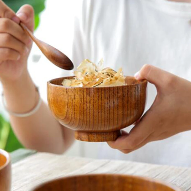 1Pc Wooden Bowl Japanese Style Wood Rice Soup Bowl Salad Bowl Food Container Large Small Bowl for Kids Tableware Wooden Utensils
1Pc Wooden Bowl Japanese Style Wood Rice Soup Bowl Salad Bowl Food Container Large Small Bowl for Kids Tableware Wooden Utensils