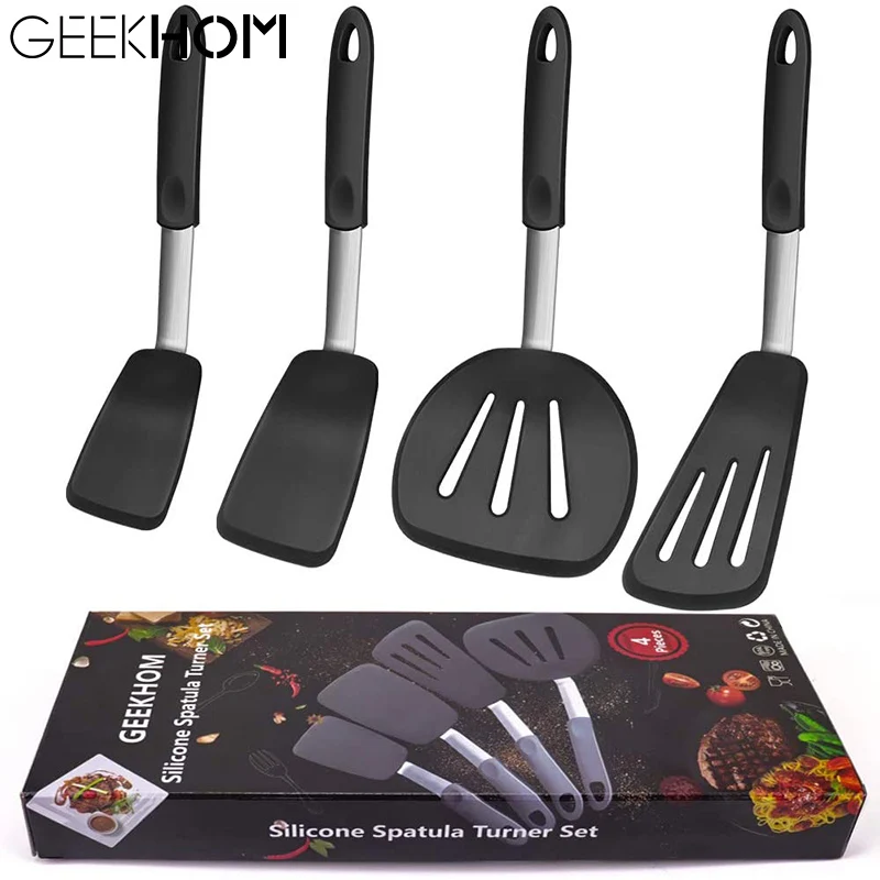 GEEKHOM Kitchen Utensils Cooking Tools Set Silicone Kitchenware Heat Resistant Non-stick Kitchen Accessories Spatula Cookware
GEEKHOM Kitchen Utensils Cooking Tools Set Silicone Kitchenware Heat Resistant Non-stick Kitchen Accessories Spatula Cookware