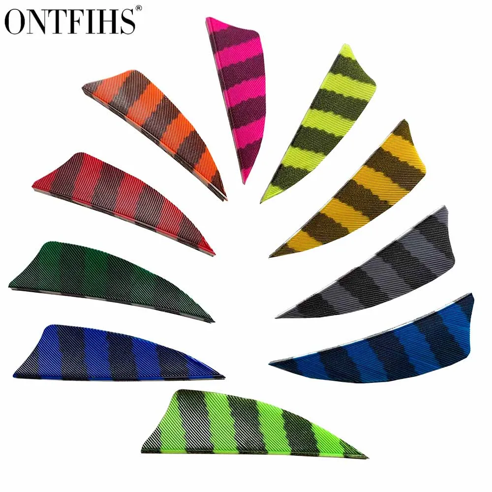 36 PCS ONTFIHS 2''Arrow Feather Shield Striped Archery Fletches Cut Fletching Feathers for Arrow Hunting
36 PCS ONTFIHS 2''Arrow Feather Shield Striped Archery Fletches Cut Fletching Feathers for Arrow Hunting