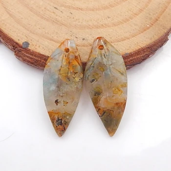 Fashion Semi-precious stones, Jewelry accessories Carved Leaves ocean jasper woman Earring pair,25x10x4mm,2.9g
Fashion Semi-precious stones, Jewelry accessories Carved Leaves ocean jasper woman Earring pair,25x10x4mm,2.9g