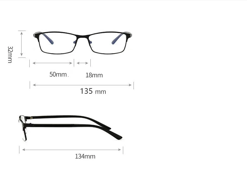 Gotowe okulary krótkowzroczne do czytania – kwadratowe, z pełną ramką i filtrem niebieskiego światła 9 He55be5162a374df490f377e670a7b3e3A