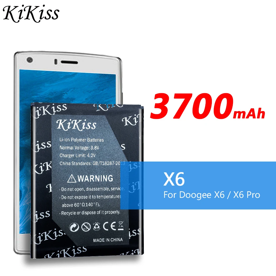 High Capacity 3700mAh Mobile Phone Battery For Doogee X6 / Pro +Track Code | Мобильные телефоны и аксессуары