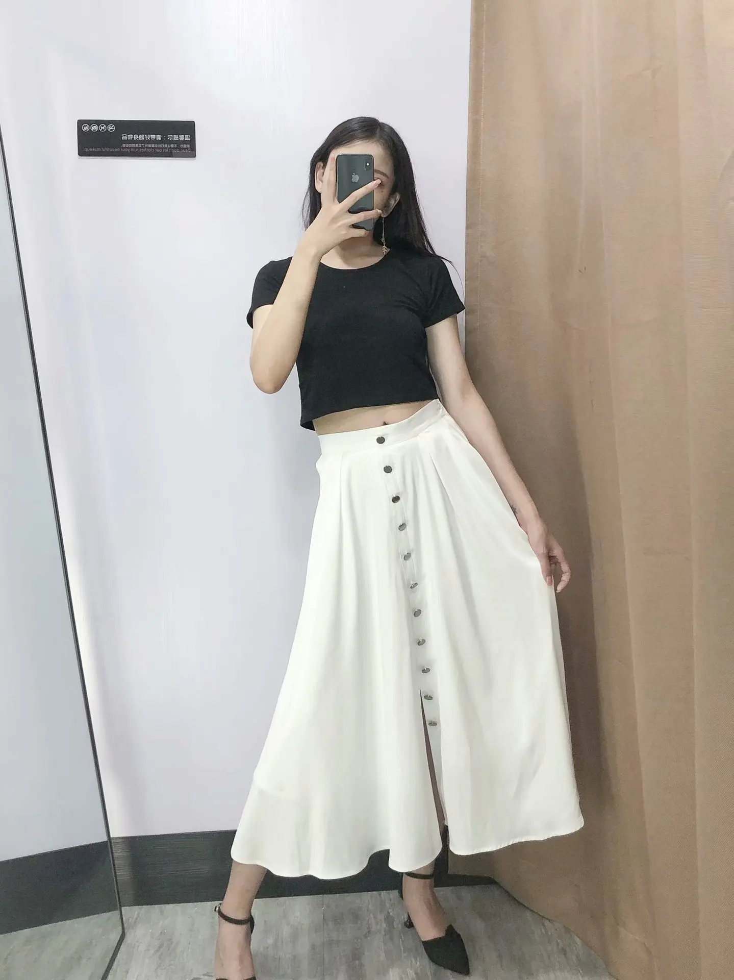 Western Style 2019 Summer New Style Women's Dress Versitile Fashion Slim Fit Slimming High-waisted Fastener Decoration Medium-le
Western Style 2019 Summer New Style Women's Dress Versitile Fashion Slim Fit Slimming High-waisted Fastener Decoration Medium-le