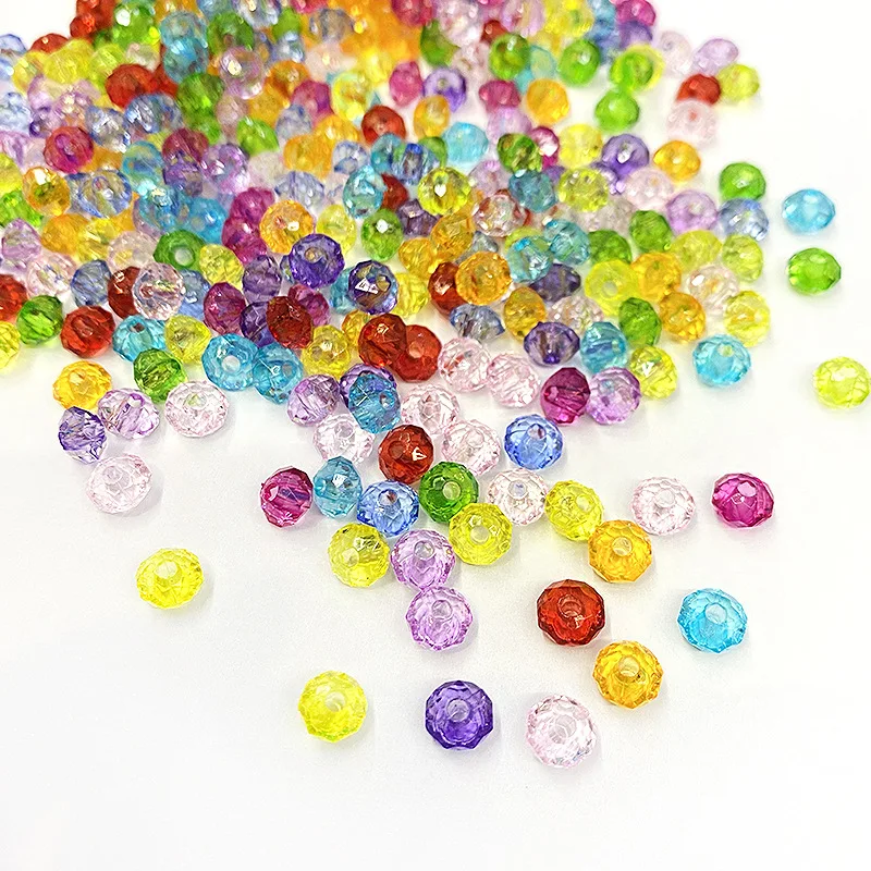 

Wholesale Acrylic Wheel Shape Spacer Beads 14 Colors 6mm 6700pcs Plastic Jewelry Bracelet Necklace Ornament Beading Material