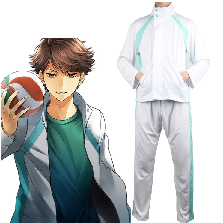 Кошмарным! Aoba Johsai High School костюм для косплея Джерси Haikiyu Oikawa Tooru школьная форма