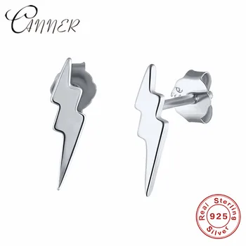 CANNER 100% 925 Sterling Silver Mini Small Lightning Stud Earrings for Women Gold Silver Korean Earrings Fashion Jewelry brincos 
CANNER 100% 925 Sterling Silver Mini Small Lightning Stud Earrings for Women Gold Silver Korean Earrings Fashion Jewelry brincos