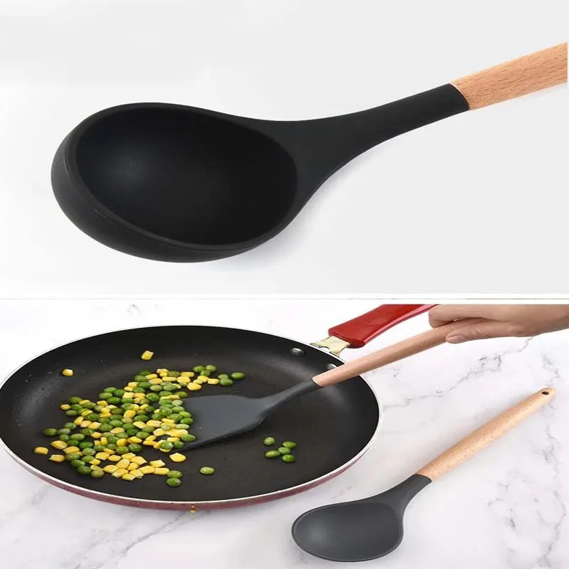 8pcs Kitchen Utensils Silicone Wooden Cooking Tools Sets Wooden Handle Turner Spoon Slotted Shovel Tongs Scrapers Cookware Kit
8pcs Kitchen Utensils Silicone Wooden Cooking Tools Sets Wooden Handle Turner Spoon Slotted Shovel Tongs Scrapers Cookware Kit