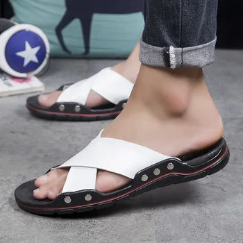 Summer Men Split Leather Shoes Lightweight Beach Seaside Water Slippers Comfortable Fashion Shoes Casual Slides for Men
Summer Men Split Leather Shoes Lightweight Beach Seaside Water Slippers Comfortable Fashion Shoes Casual Slides for Men