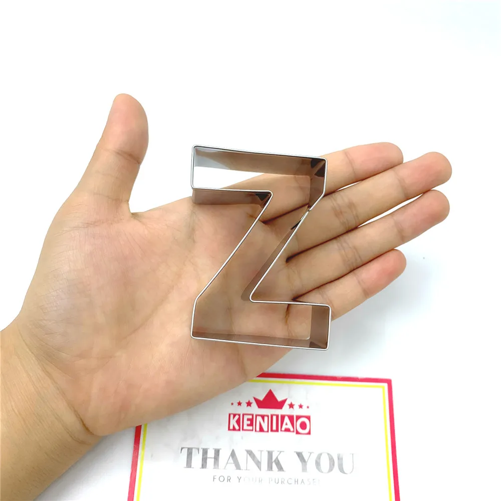 KENIAO Letter Z of Alphabet Cookie Cutter for Birthday Party - 4.7 x 6.6 cm - Biscuit / Fondant / Pastry Cutter -Stainless Steel
KENIAO Letter Z of Alphabet Cookie Cutter for Birthday Party - 4.7 x 6.6 cm - Biscuit / Fondant / Pastry Cutter -Stainless Steel