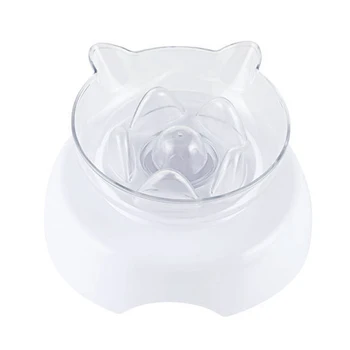 Feeding Cat Bowl Slanted Cervical Spine Neck Protection Transparent Plastic Dog Pet Food Bowl _WK 
Feeding Cat Bowl Slanted Cervical Spine Neck Protection Transparent Plastic Dog Pet Food Bowl _WK