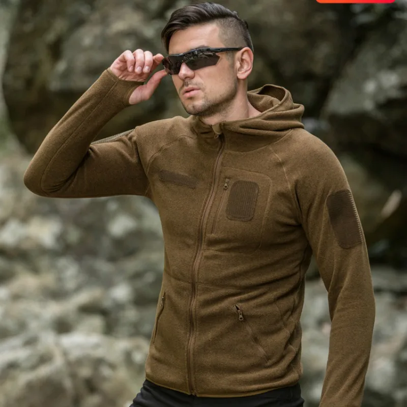 Outdoor tactical double sided fleece Hoodies men thick liner jacket Slim cardigan fleece coat special forces sport
Outdoor tactical double sided fleece Hoodies men thick liner jacket Slim cardigan fleece coat special forces sport