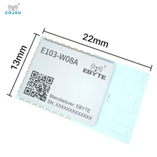 2.4G Wifi Dual ARM Core LP Consumption PCB Antenna Wireless WIFI Module TCP HTTP Client MQTT E103-W08A IoT Wireless Module
2.4G Wifi Dual ARM Core LP Consumption PCB Antenna Wireless WIFI Module TCP HTTP Client MQTT E103-W08A IoT Wireless Module