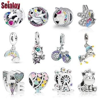 2pcs / Lot Silver Color Unicorn Charm Punk Band Pendant Love Bicycle Wheel Rainbow Beads Original Brand Bracelet Bangle Gifts
2pcs / Lot Silver Color Unicorn Charm Punk Band Pendant Love Bicycle Wheel Rainbow Beads Original Brand Bracelet Bangle Gifts