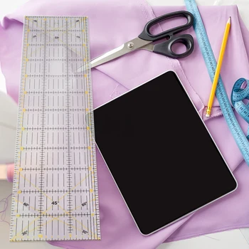 Acrylic Patchwork Aligned Ruler Thick Large Rectangular Sewing Ruler for Cutting Measuring Transparent Drawing Ruler Sewing Supp
Acrylic Patchwork Aligned Ruler Thick Large Rectangular Sewing Ruler for Cutting Measuring Transparent Drawing Ruler Sewing Supp