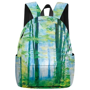 Oil Painting Style Autumn Forest Backpack Interior Key Chain Holder Luxury Backpack Arcuate Shoulder Strap 
Oil Painting Style Autumn Forest Backpack Interior Key Chain Holder Luxury Backpack Arcuate Shoulder Strap