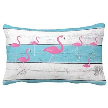 Flamingos On Turquoise & White Throw Pillow Case Cover 20 x 30 Inches Square Happy New Year Cushion Cover for Sofa Print Two Si
Flamingos On Turquoise & White Throw Pillow Case Cover 20 x 30 Inches Square Happy New Year Cushion Cover for Sofa Print Two Si