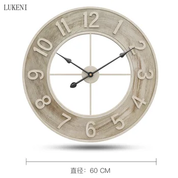 New Creative Wrought Iron Wall Clock Wooden Nordic Style Living Room Study Clock Silent Clock
New Creative Wrought Iron Wall Clock Wooden Nordic Style Living Room Study Clock Silent Clock